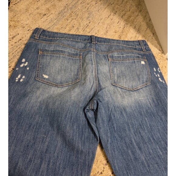 Lot of 2 New York & Co Boyfriend Low Rise Straight Leg Women sz 14 Jeans & Capri - Picture 11 of 16